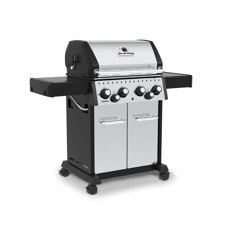 Broil King Broil King CROWN S490 BBQ with Side Burner, Rear Rotisserie Burner, Rotisserie Kit & Heavy-Duty Cast Iron Cooking Grids Freestanding Gas Grill