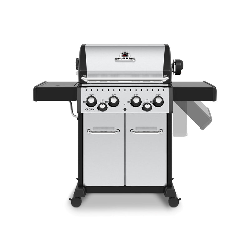 Broil King Broil King CROWN S490 BBQ with Side Burner, Rear Rotisserie Burner, Rotisserie Kit & Heavy-Duty Cast Iron Cooking Grids Freestanding Gas Grill