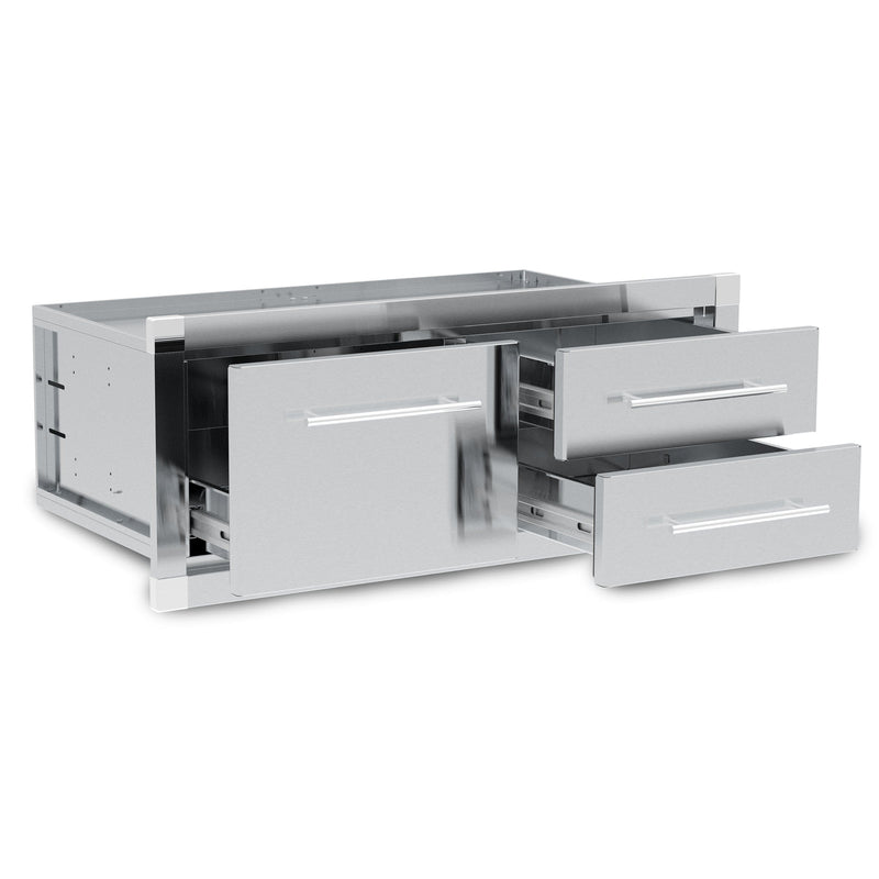 Broil King Broil King Enclosed 2 Drawer & 1 Drawer Cabinet Assembly - 800910 800910 Outdoor Kitchen Cabinets 062703009100