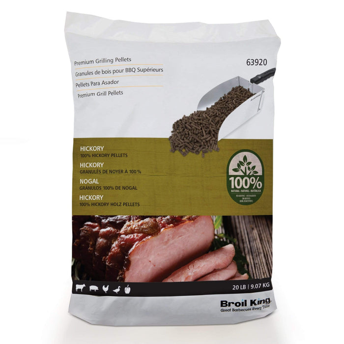 Broil King Broil King Hickory Pellets 20 lb Resealable Bag 63920 63920 Accessory Smoker Wood Chip & Chunk 060162639203
