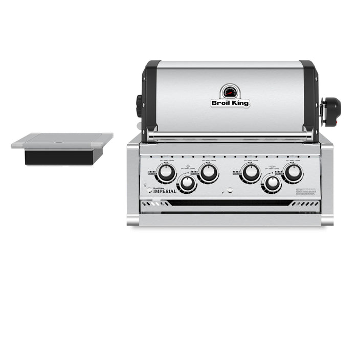 Broil King Broil King IMPERIAL S490 Built-in Grill with Side Burner & Rotisserie Kit Natural Gas / Stainless Steel 956087 Built-in Gas Grill 062703560878