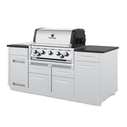 Broil King Broil King IMPERIAL S590i Grilling Center w/ Granite Counter Top, Side Burner, Rear Rotisserie Burner, & Rotisserie Kit Built-in Gas Grill