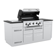 Broil King Broil King IMPERIAL S590i Grilling Center w/ Granite Counter Top, Side Burner, Rear Rotisserie Burner, & Rotisserie Kit Built-in Gas Grill