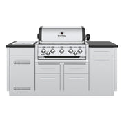 Broil King Broil King IMPERIAL S590i Grilling Center w/ Granite Counter Top, Side Burner, Rear Rotisserie Burner, & Rotisserie Kit Built-in Gas Grill