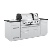 Broil King Broil King IMPERIAL S690i Grilling Center w/ Granite Counter Top, Side Burner, Rear Rotisserie Burner, & Rotisserie Kit Built-in Gas Grill