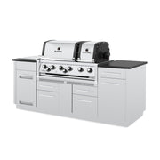 Broil King Broil King IMPERIAL S690i Grilling Center w/ Granite Counter Top, Side Burner, Rear Rotisserie Burner, & Rotisserie Kit Built-in Gas Grill