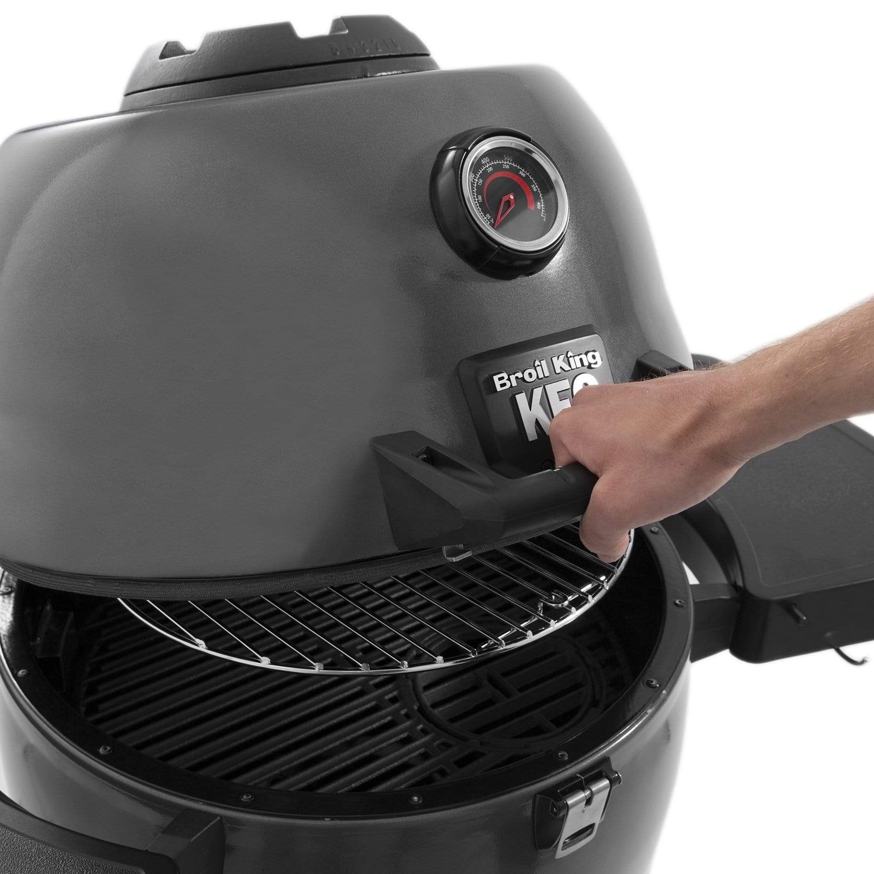 Broil King Broil King KEG 5000 Charcoal Grill Smoker w/ Heavy-Duty Cast Iron Cooking Grate 911470 Black / Charcoal 911470 Freestanding Kamado Grill 062703114705