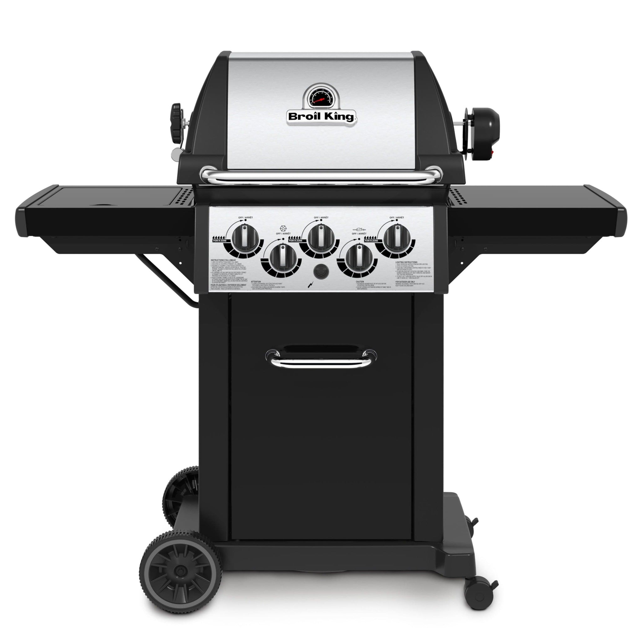 Broil King Broil King MONARCH 390 3-Burner BBQ with Side Burner, Rear Rotisserie Burner, Rotisserie Kit & Heavy-Duty Cast Iron Cooking Grids Freestanding Gas Grill