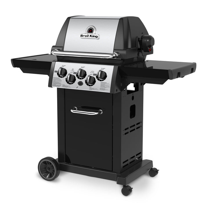Broil King Broil King MONARCH 390 3-Burner BBQ with Side Burner, Rear Rotisserie Burner, Rotisserie Kit & Heavy-Duty Cast Iron Cooking Grids Freestanding Gas Grill