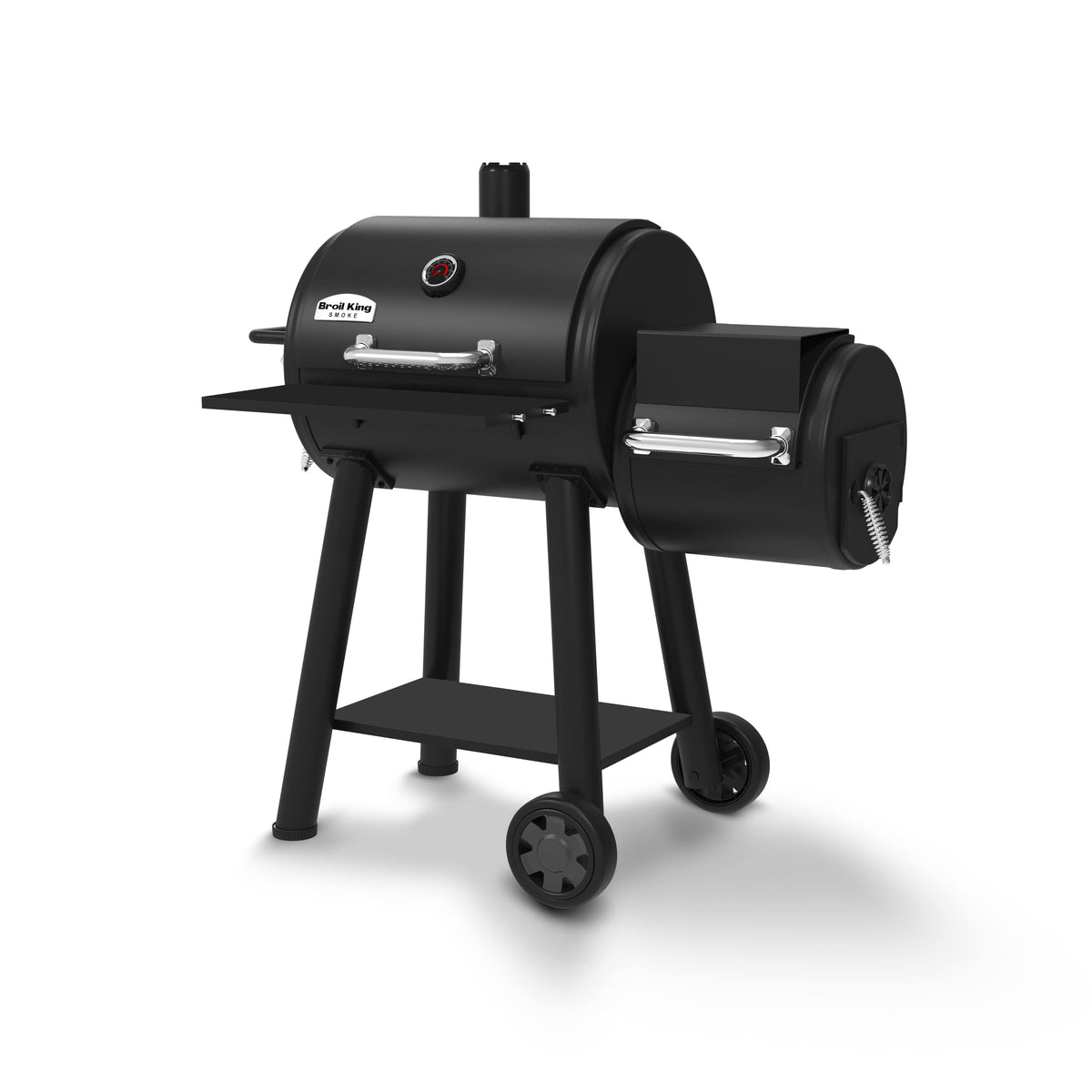 Horizontal offset outlet smoker