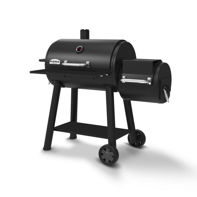 Broil King Broil King REGAL Charcoal Offset Smoker 500 with Heavy Duty Cast Iron Grids Charcoal / Black 958050 Freestanding Charcoal Smoker 062703580500