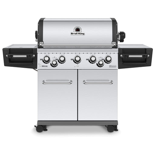 Broil King Broil King REGAL S590 PRO BBQ with Side Burner, Rear Rotisserie Burner & Rotisserie Kit Propane / Stainless Steel 958344 Freestanding Gas Grill 062703583440