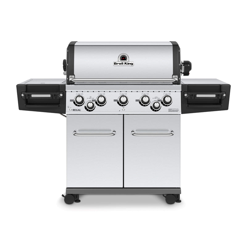 Broil King Broil King REGAL S590 PRO IR BBQ with Infrared Side Burner, Rear Rotisserie Burner & Rotisserie Kit Propane / Stainless Steel 958944 Freestanding Gas Grill 062703589442