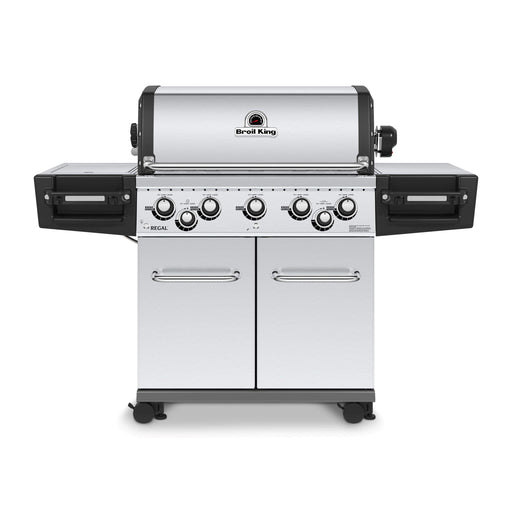 Broil King Broil King REGAL S590 PRO IR BBQ with Infrared Side Burner, Rear Rotisserie Burner & Rotisserie Kit Propane / Stainless Steel 958944 Freestanding Gas Grill 062703589442
