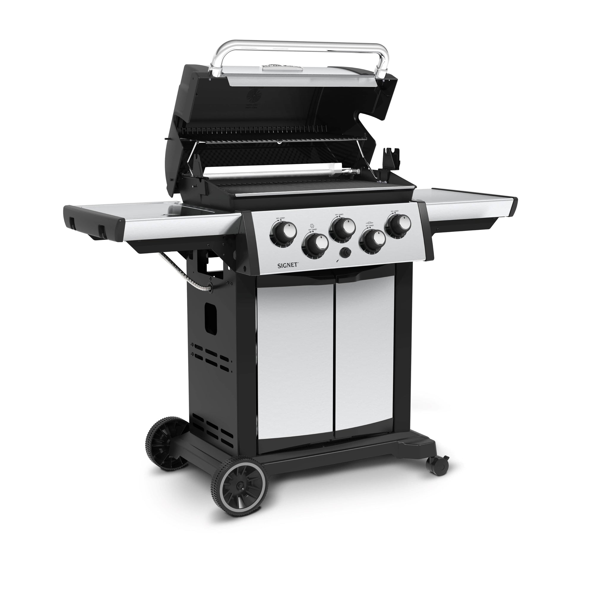 Broil King Broil King SIGNET 390 3-Burner BBQ with Side Burner, Rear Rotisserie Burner, Rotisserie Kit & Heavy-Duty Cast Iron Cooking Grids Freestanding Gas Grill