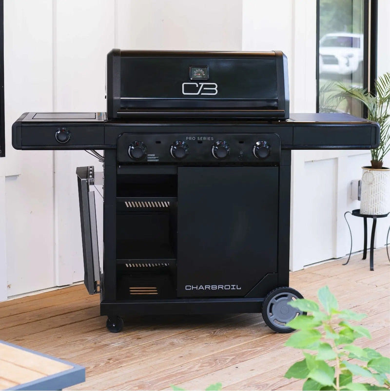 Charbroil Charbroil Pro Series 4-Burner Gas Grill with Side Burner Propane / Black 463281024 Freestanding Gas Grill