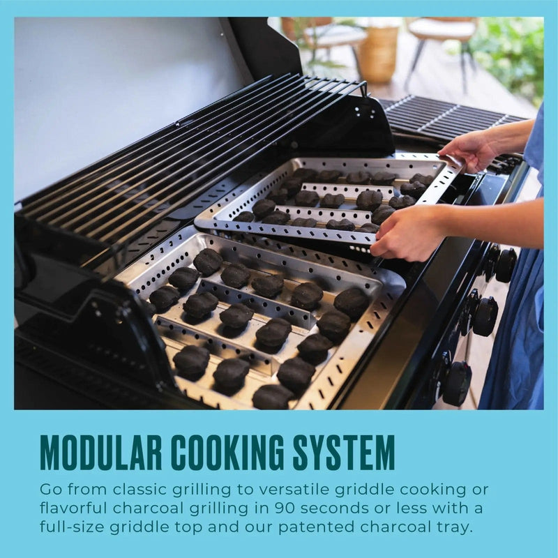 Charbroil Charbroil Pro Series 4-Burner Gas Grill with Side Burner Propane / Black 463281024 Freestanding Gas Grill
