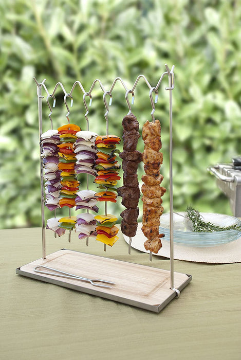 Charcoal Companion Charcoal CC3116 Companion Vertical Skewer Rack (Stainless Steel) CC3116 Accessory Grill Rack & Roaster 050016731160
