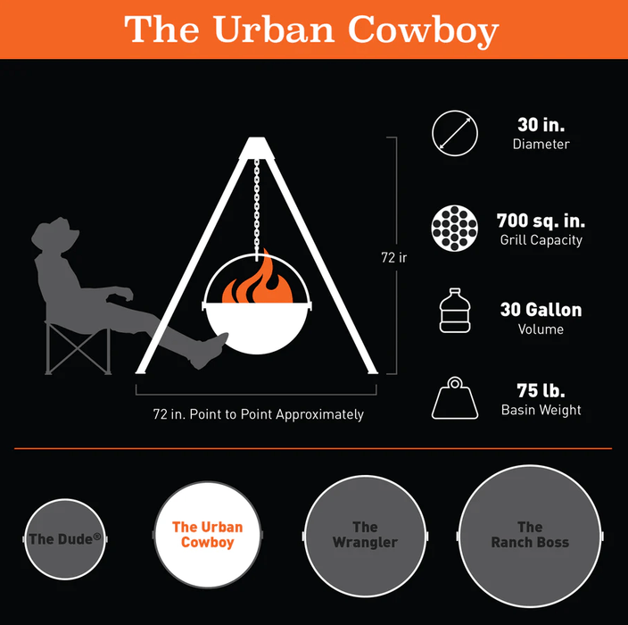 Cowboy Cauldron Cowboy Cauldron The Urban Cowboy 40000CN 40000CN Cauldron Firepit 850010414522