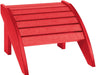 CR Plastic Products Adirondack Footstool Red F01-01 RED F01-01 RED Accessory