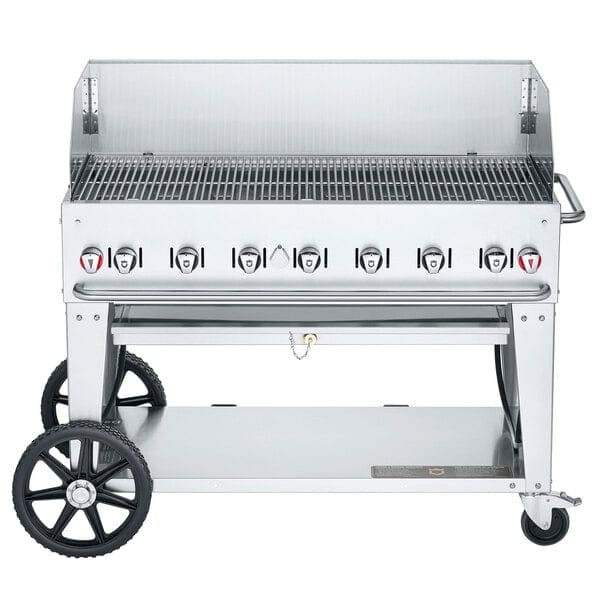 Crown Verity Crown Verity 48" Mobile Grill Dome Package Single Inlet (Bulk Tanks Only) w/ Roll Dome CV-MCB-48-SI BULK-RDP Propane / Stainless Steel CV-MCB-48-SI BULK-RDP Freestanding Gas Grill CV-MCB-48-SI BULK-RDP