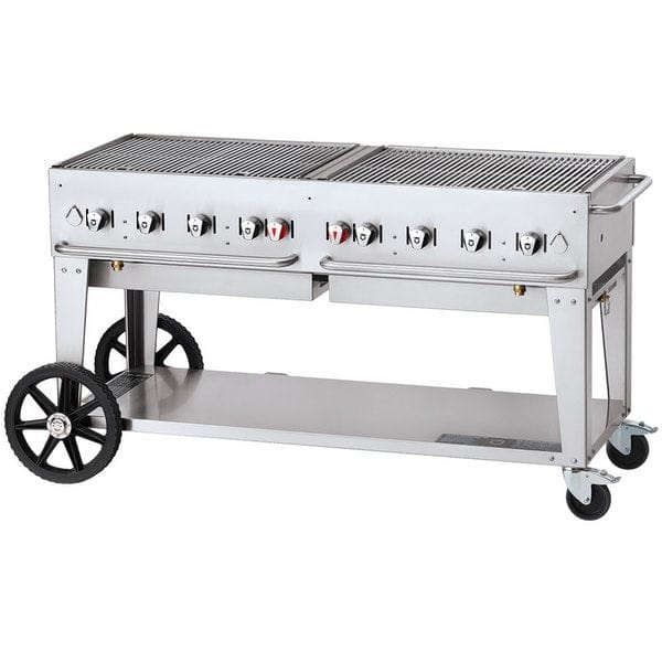 Crown Verity Crown Verity 60" Mobile Grill (50 Or 100 Lb Tanks Only) Dome Package with (2) Roll Dome CV-MCB-60-SI50/100-RDP Propane / Stainless Steel CV-MCB-60-SI50/100-RDP Freestanding Gas Grill CV-MCB-60-SI50/100-RDP