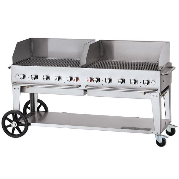 Crown Verity Crown Verity 72" Mobile Grill Windguard Package (50 Or 100 Lb Tanks Only) w/ Single Gas Connection CV-MCB-72-SI50/100-WGP Propane / Stainless Steel CV-MCB-72-SI50/100-WGP Freestanding Gas Grill CV-MCB-72-SI50/100-WGP