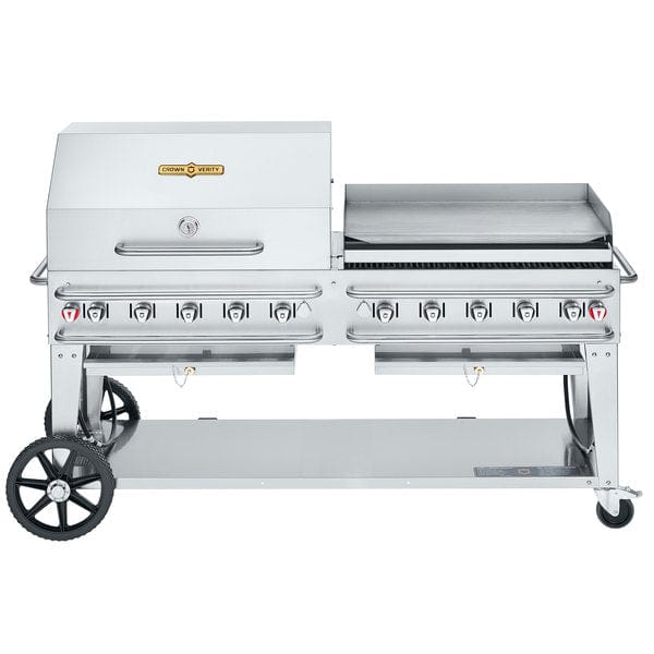Crown Verity Crown Verity 72" Rental Grill Dome & Griddle Package (50 Or 100 Lb Tanks Only) CV-RCB-72RGP-SI50/100 Propane / Stainless Steel CV-RCB-72RGP-SI50/100 Freestanding Gas Grill CV-RCB-72RGP-SI50/100