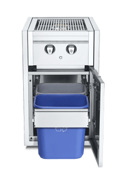 Crown Verity Crown Verity IBISC-SBNG-GH - Infinite Series Small Cabinet with Built-In Dual Side Burner & Garbage Holder IBISC-SBNG-GH Natural Gas IBISC-SBNG-GH Outdoor Kitchen Side Burner IBISC-SBNG-GH
