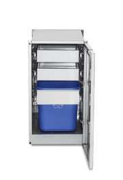 Crown Verity Crown Verity INFINITE SERIES CABINET MODULE WITH GARBAGE HOLDER WITH BINS, INCLUDES TWO SINGLE DRAWERS - Stainless Steel ICM-GH-2D Outdoor Kitchen Drawers