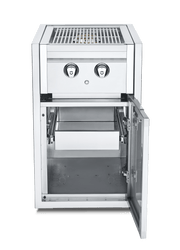 Crown Verity Crown Verity INFINITE SERIES SMALL BUILT IN CABINET WITH DUAL SIDE BURNER AND SINGLE DRAWER, NG Natural Gas IBISC-SBNG-1D Outdoor Kitchen Cabinets