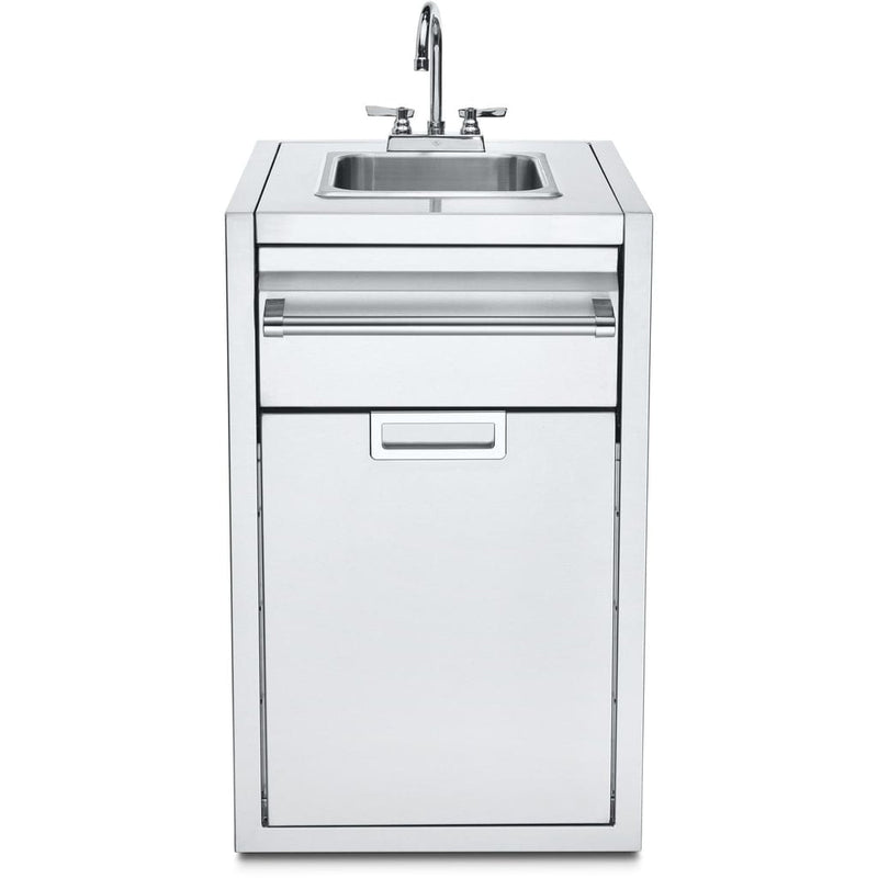 Crown Verity Crown Verity INFINITE SERIES SMALL BUILT IN CABINET WITH SINK AND A SINGLE DRAWER Stainless Steel IBISC-SK-1D Outdoor Kitchen Bar & Sink
