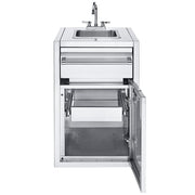 Crown Verity Crown Verity Infinite Series Small Built-In Cabinet with Sink & Single Drawer - IBISC-SK-1D Stainless Steel IBISC-SK-1D Outdoor Kitchen Bar & Sink