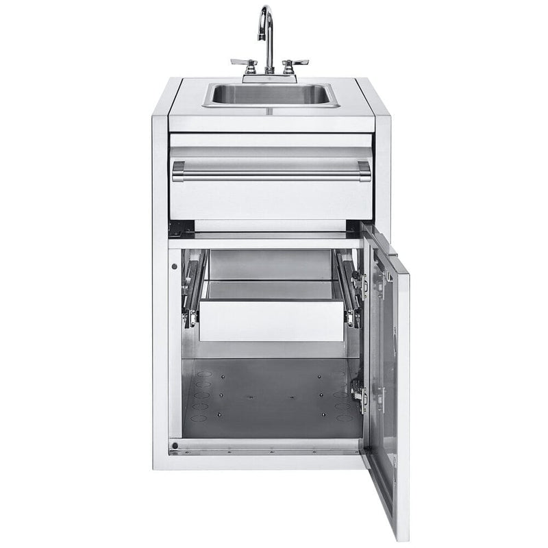 Crown Verity Crown Verity Infinite Series Small Built-In Cabinet with Sink & Single Drawer - IBISC-SK-1D Stainless Steel IBISC-SK-1D Outdoor Kitchen Bar & Sink