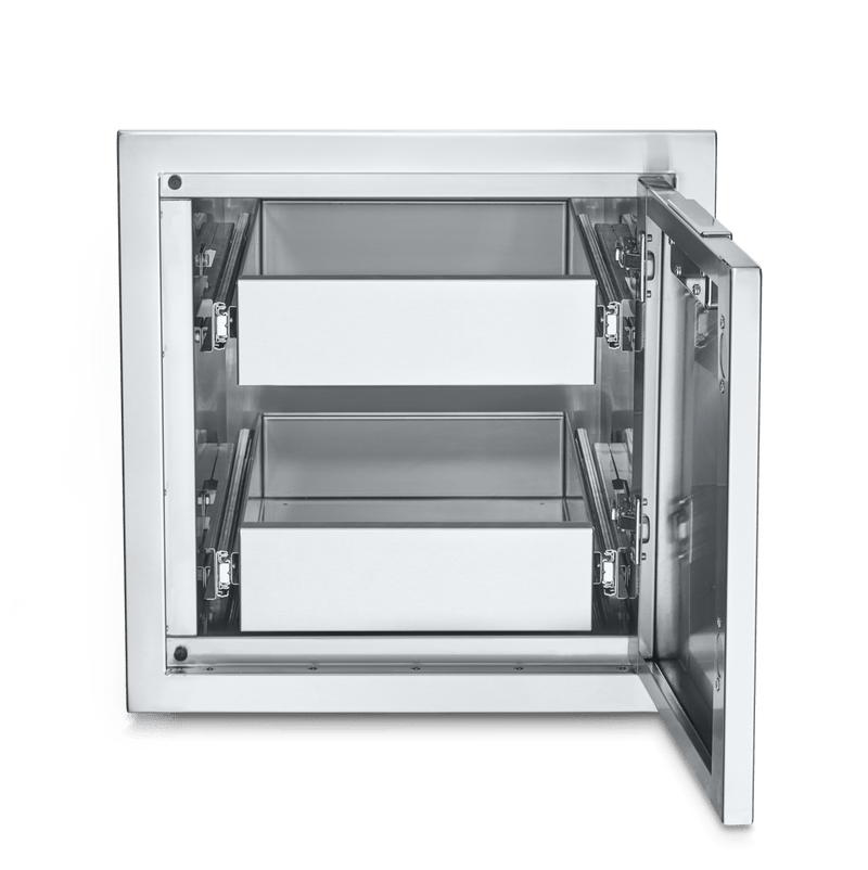 Crown Verity Crown Verity INFINITE SERIES SMALL BUILT IN CABINET WITH TWO SINGLE DRAWERS IBISC-2D Outdoor Kitchen Drawers