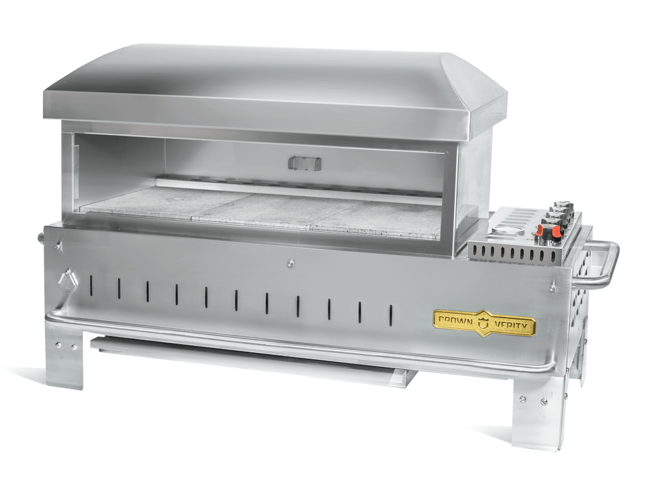 Crown Verity Crown Verity Mobile Pizza Oven Table Top Series 36" CV-PZ36 Propane / Stainless Steel CV-PZ36-TT Countertop Pizza Oven CV-PZ36-TT