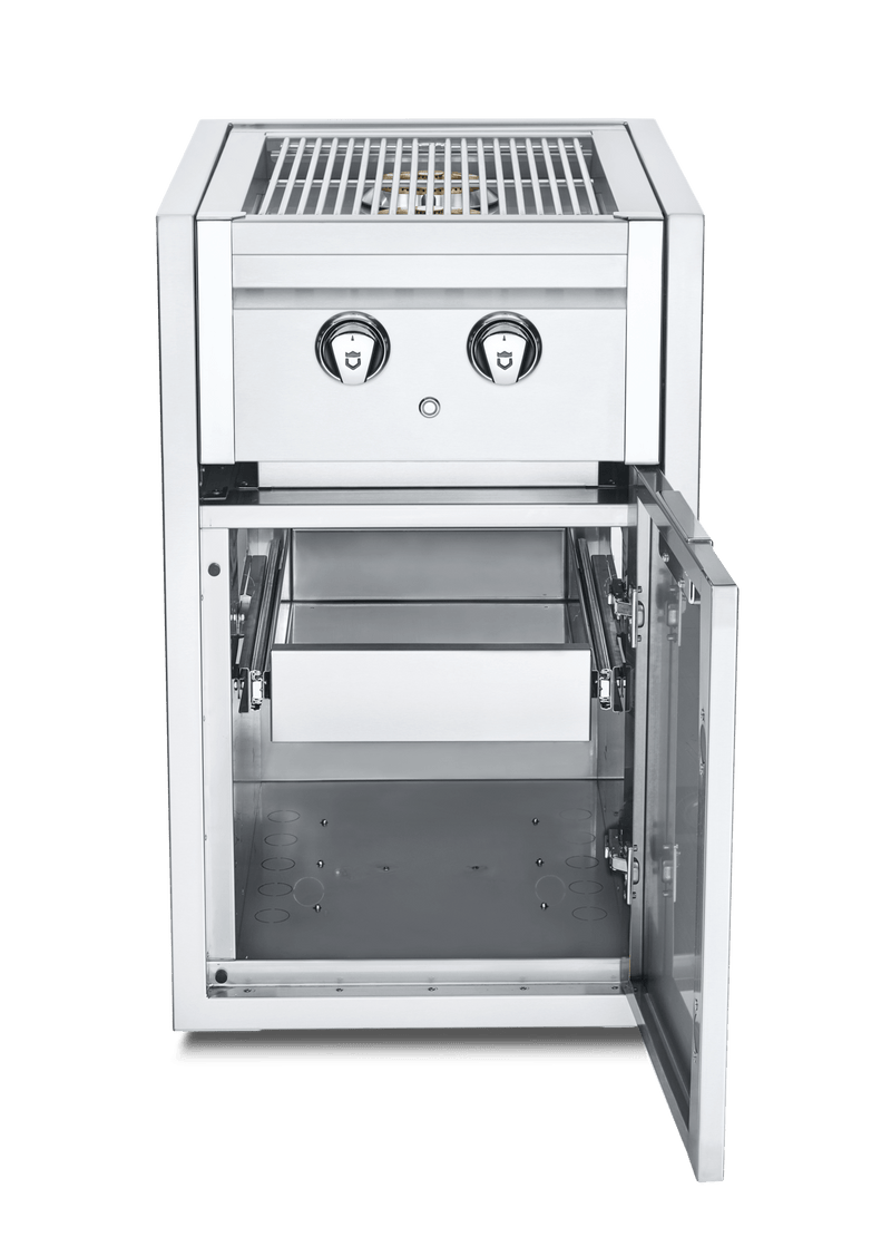 Crown Verity Crown Verity Premium Built-in - Infinite Series Dual Side Burner w/ Cabinet IBISC-SBNG-1D Natural Gas IBISC-SBNG-1D Outdoor Kitchen Side Burner IBISC-SBNG-1D