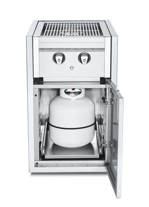 Crown Verity Premium Built-in - Infinite Series Dual Side Burner w/ Propane Tank Holder IBISC-SBLP-PH