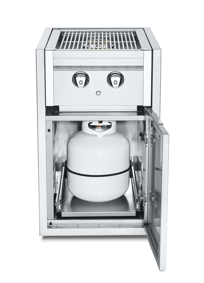 Crown Verity Crown Verity Premium Built-in - Infinite Series Dual Side Burner w/ Propane Tank Holder IBISC-SBLP-PH IBISC-SBLP-PH Outdoor Kitchen Side Burner IBISC-SBLP-PH