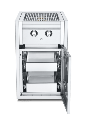 Crown Verity Premium Built-in - Infinite Series Dual Side Burner w/ Two Single Drawers IBISC-SBNG-2D