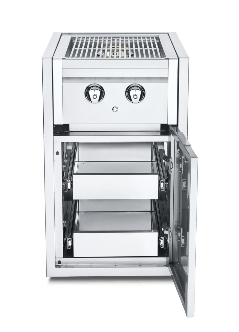 Crown Verity Crown Verity Premium Built-in - Infinite Series Dual Side Burner w/ Two Single Drawers IBISC-SBNG-2D Natural Gas IBISC-SBNG-2D Outdoor Kitchen Side Burner IBISC-SBNG-2D
