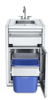 Crown Verity Crown Verity Premium Built-in - Infinite Series Small Cabinet w/ Garbage & Sink IBISC-SK-GH IBISC-SK-GH Outdoor Kitchen Bar & Sink IBISC-SK-GH