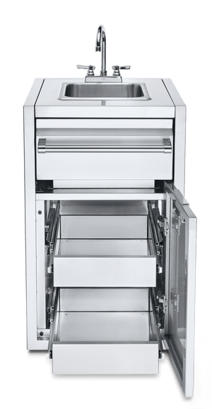 Crown Verity Premium Built-in - Infinite Series Small Cabinet w/ Two Single Drawers & Sink IBISC-SK-2D