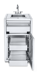 Crown Verity Premium Built-in - Infinite Series Small Cabinet w/ Two Single Drawers & Sink IBISC-SK-2D