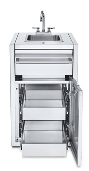 Crown Verity Crown Verity Premium Built-in - Infinite Series Small Cabinet w/ Two Single Drawers & Sink IBISC-SK-2D IBISC-SK-2D Outdoor Kitchen Bar & Sink IBISC-SK-2D