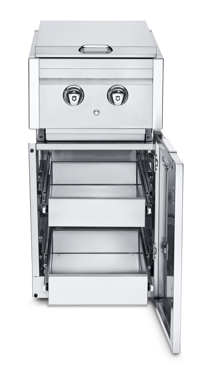 Crown Verity Crown Verity Premium Cabinet Module - Dual Side Burner w/ 2 Drawers ICM-SBNG-2D ICM-SBNG-2D Outdoor Kitchen Side Burner ICM-SBNG-2D