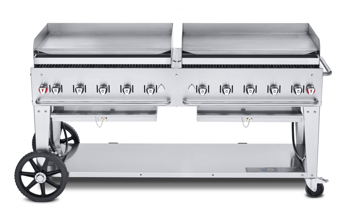 Crown Verity Crown Verity Premium Mobile Griddle Professional Series 72" CV-MG-72 Propane / Stainless Steel CV-MG-72 Freestanding Gas Griddle CV-MG-72