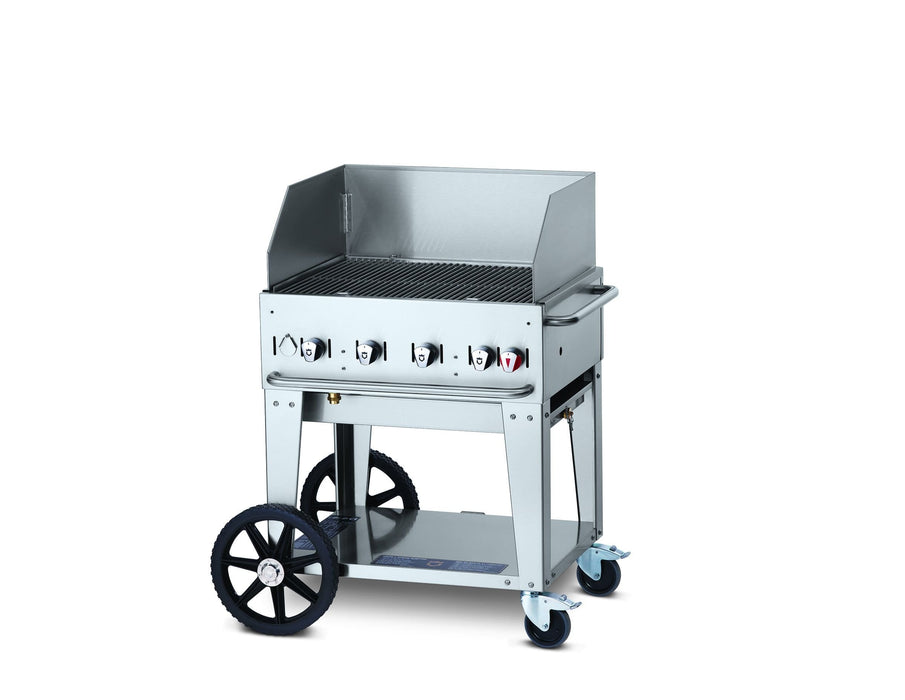 Crown Verity Crown Verity Premium Mobile Grill Professional Series Charbroiler 30" w/ Windguard CV-MCB-30WGP Freestanding Gas Grill