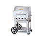 Crown Verity Crown Verity Premium Mobile Grill Professional Series Charbroiler 30" with Roll Dome & Bun Rack Propane / Stainless Steel CV-MCB-30RDP Freestanding Gas Grill CV-MCB-30RDP