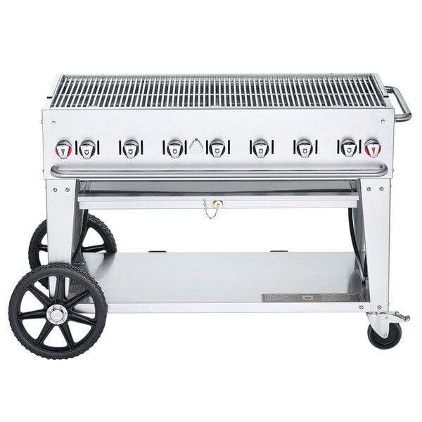 Crown Verity Crown Verity Premium Mobile Grill Professional Series Charbroiler 48" (Single Inlet) CV-MCB-48-SI 50/100 Propane / Stainless Steel CV-MCB-48-SI 50/100 Freestanding Gas Grill CV-MCB-48-SI 50/100
